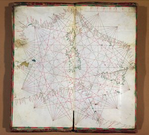 Mapa ng Central Mediterranean (tinta sa parchment)finn